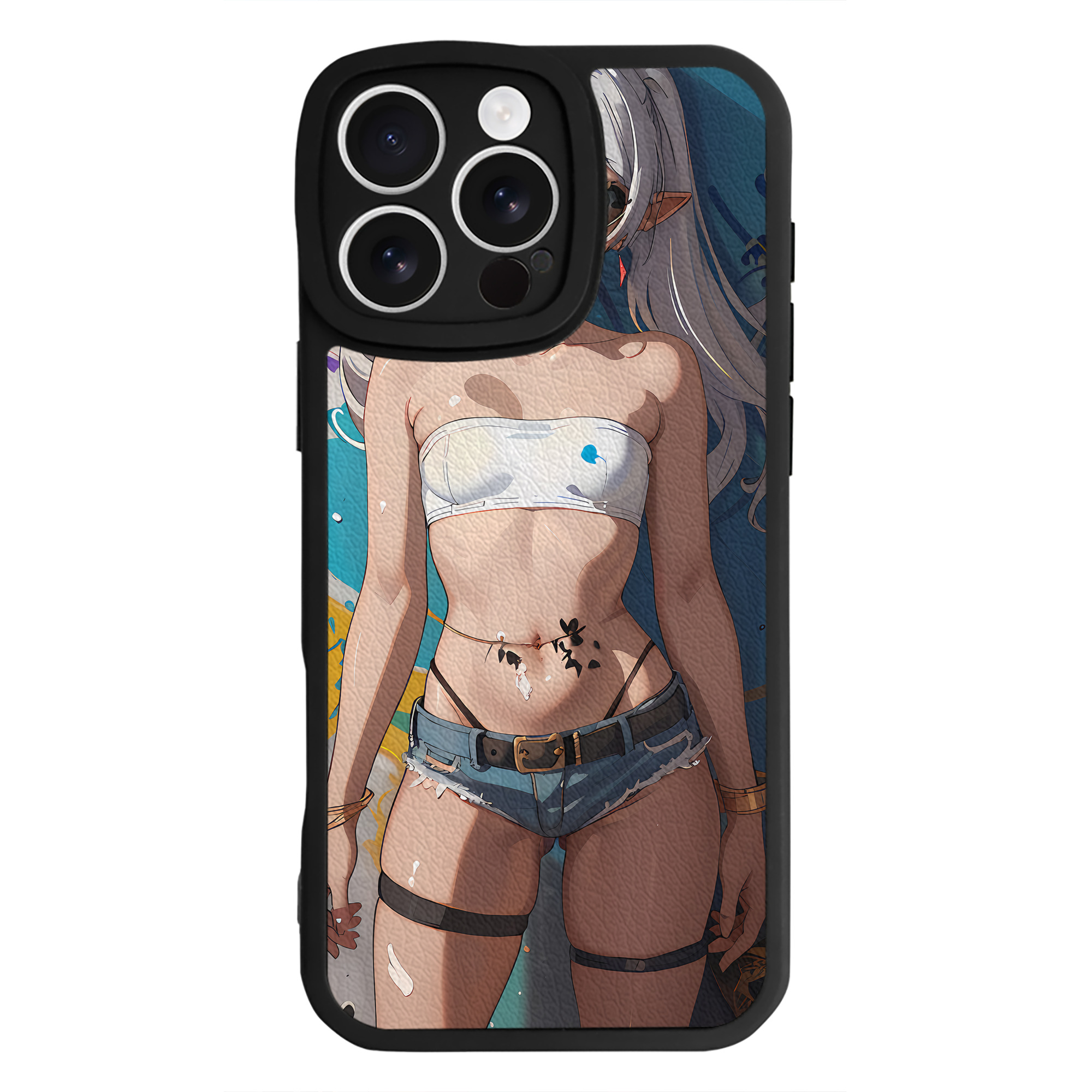 （画像用） 葬送のフリーレン Frieren 【iPhone 16シリーズ対応】シリコンスマホケース（レザー調） 材質：シリコン